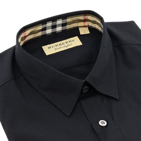 black burberry shirt|burberry shirts for men black.